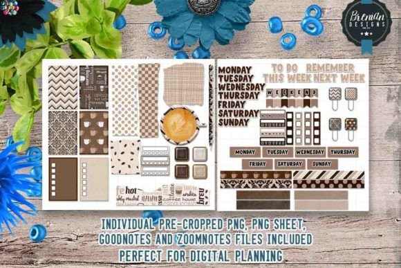 Download Coffee Time Digital Stickers - Time Collection
