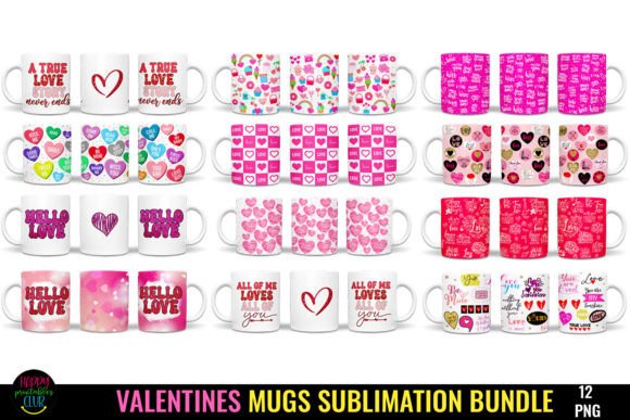 Download Valentines Day Mugs Sublimation Bundle - Valentine Collection
