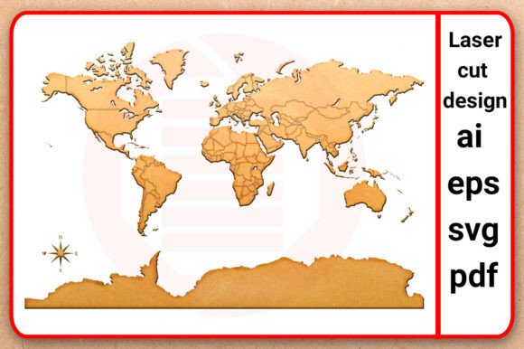 Download Laser Cut SVG World Map Countries Vector - Vector Collection