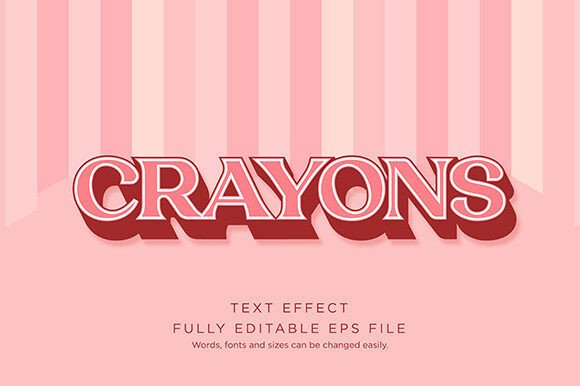 Download Crayon Text Effect Font Type Vector - Vector Collection
