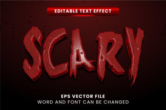 Download Red Scary Vector Text Effect - Vector Collection