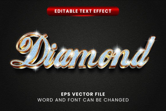 Download 3D Diamond Vector Text Effect - Vector Collection