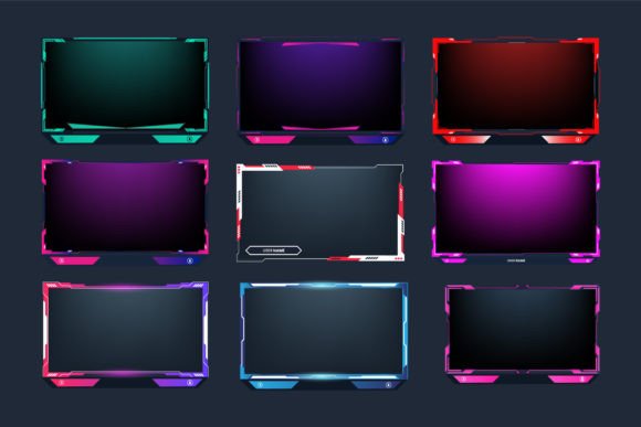 Download Broadcast Gaming Screen Set Vector - Vector Collection