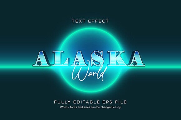 Download Alaska Text Effect Font Type Vector - Vector Collection