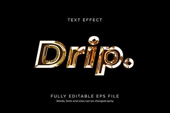Download Drip Text Effect Font Type Vector - Vector Collection