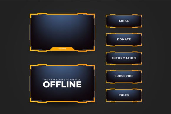 Download Online Game Screen Panel Template Vector - Vector Collection