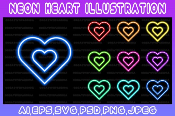 Download Heart Neon Line Illustration Art Vector - Vector Collection