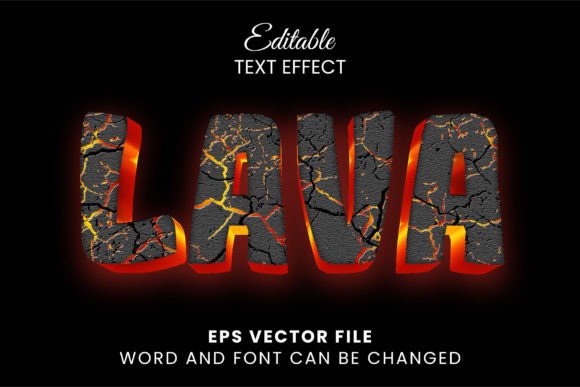 Download 3D Lava Vector Text Effect - Vector Collection