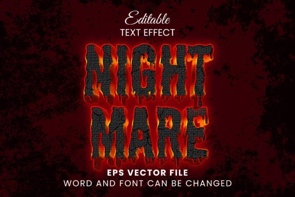 Download Neon Glow Nightmare Vector Text Effect - Vector Collection