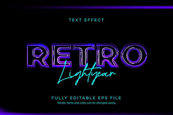 Download Retro Text Effect Font Type Vector - Vector Collection