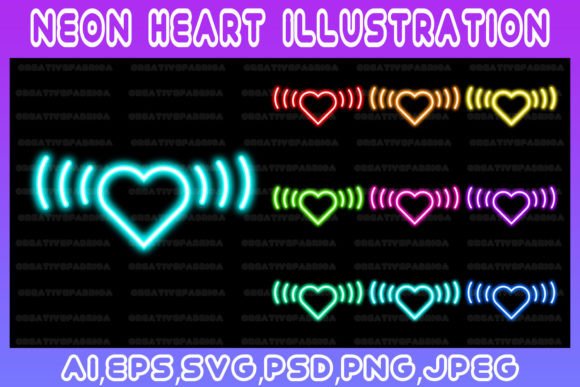 Download Heart Neon Line Illustration Art Vector - Vector Collection