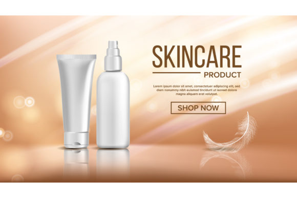 Download Cosmetic Bottle Advertising Vector. - Vector Collection