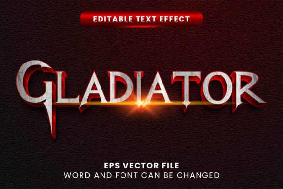 Download Gladiator Vector Text Effect - Vector Collection