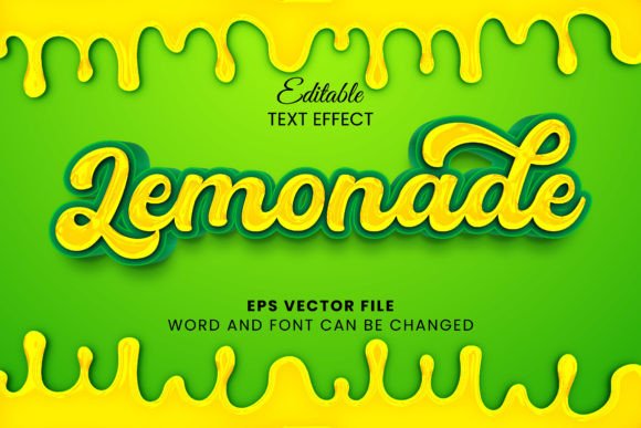 Download Silky Lemonade 3d Vector Text Effect - Vector Collection