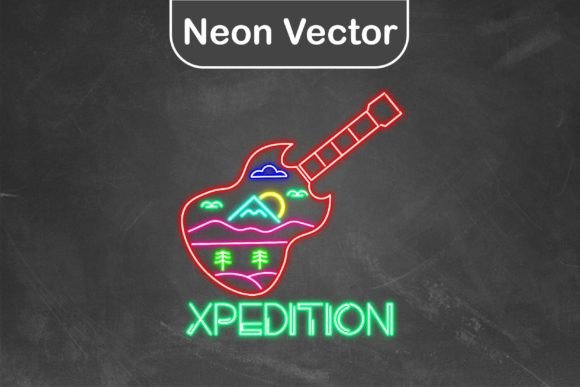 Download Neon Logo Vector - Guitar Xpedition - Vector Collection