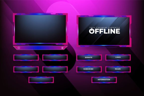 Download Girly Live Streaming Overlay Vector - Vector Collection