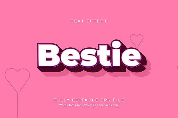 Download Bestie Text Effect Font Type Vector - Vector Collection